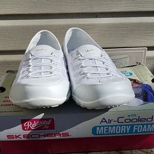 Skechers White Slip on shoes